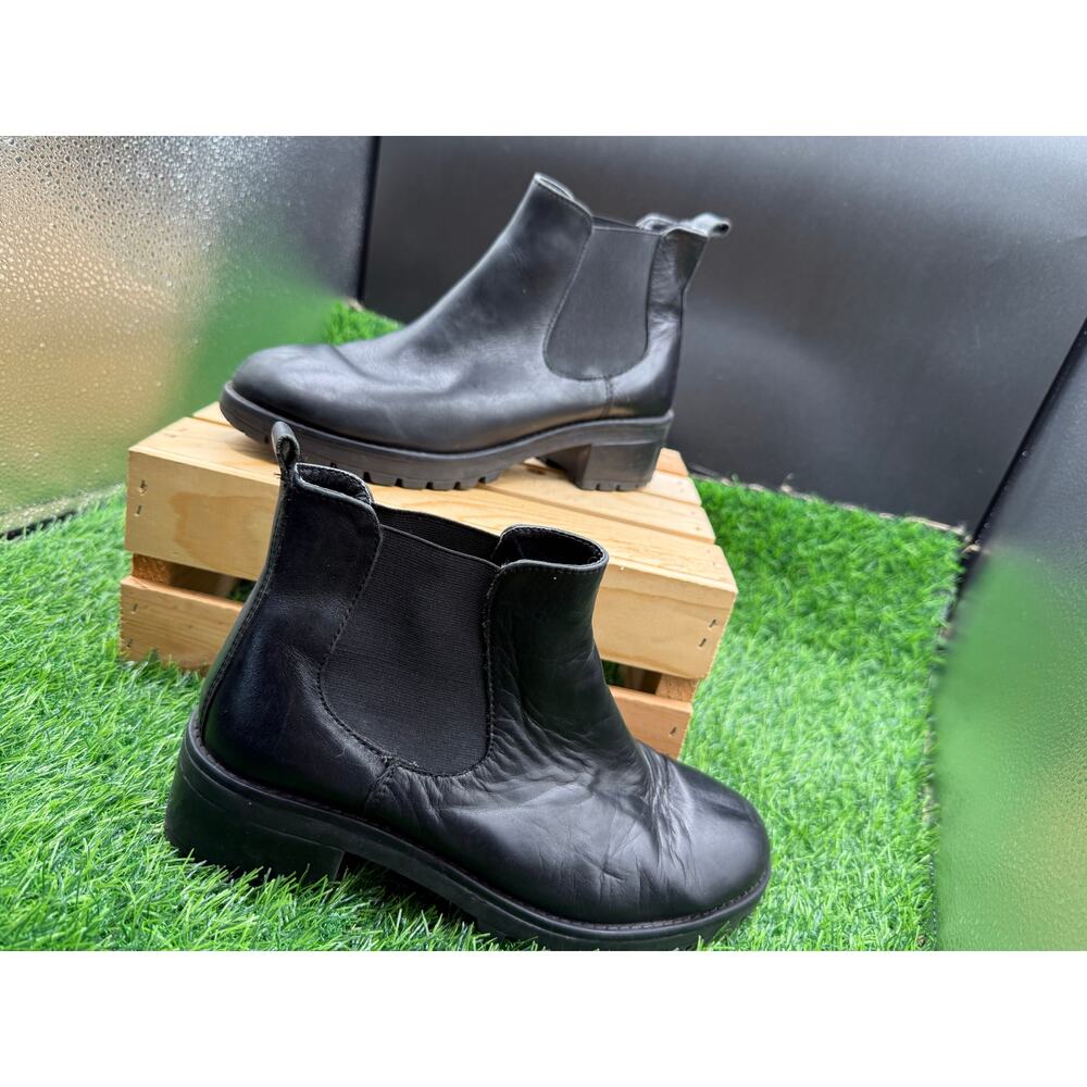 Lavorazione Artigiana-Ankle Boots- Black Leather- Size 8W